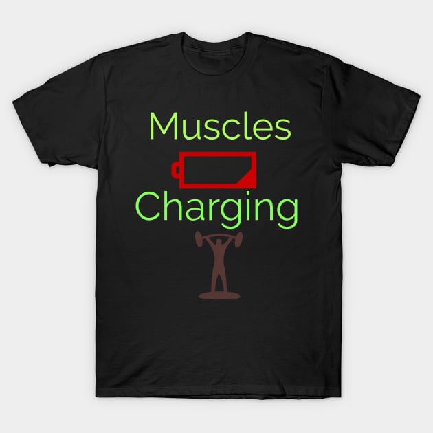 Muscles Charging T-Shirt by Courtney's Creations